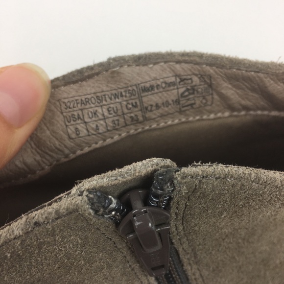 Vionic tan suede fringe boot faros leather comfort - Picture 6 of 6